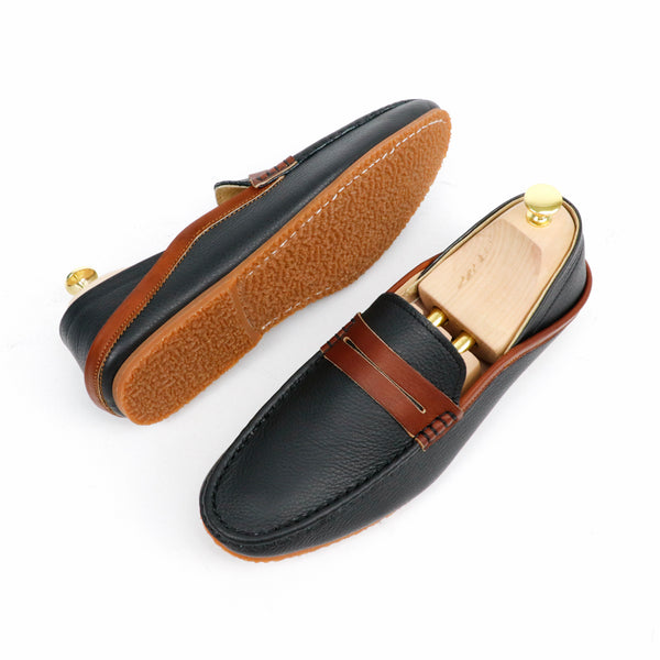 Libero Loafer Brown Strike Wrinkle Soft Black & Brown