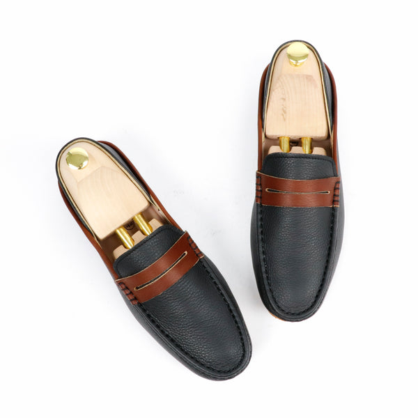 Libero Loafer Brown Strike Wrinkle Soft Black & Brown