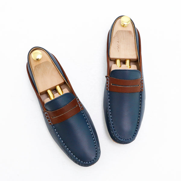 Libero Loafer Brown Strike Edition Wrinkle Soft Navy & Brown