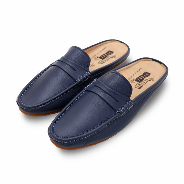 Mochi Mule Wrinkle Soft Navy - Assembly Artisans Co.,Ltd.