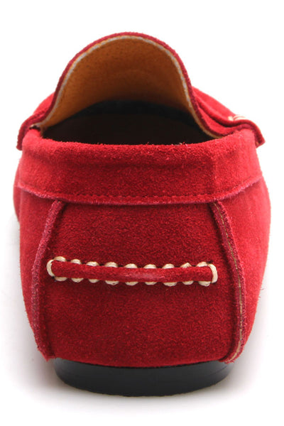 Penny Leather Loafer Suede Ruby Red - Assembly Artisans Co.,Ltd.