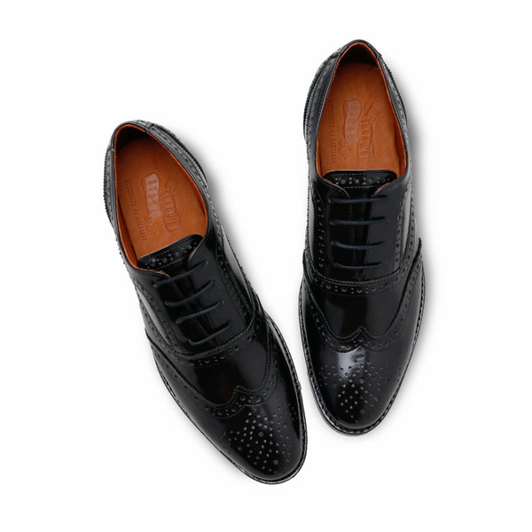 MR.FERGUSON FULL BROGUE European Brush Off Clear Matte Black - Assembly Artisans Co.,Ltd.