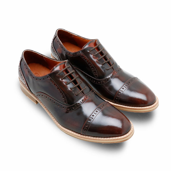 MR.FERGUSON SEMI-BROGUE European Brush Off Burgundy - Assembly Artisans Co.,Ltd.
