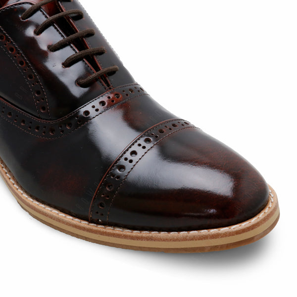 MR.FERGUSON SEMI-BROGUE European Brush Off Burgundy - Assembly Artisans Co.,Ltd.