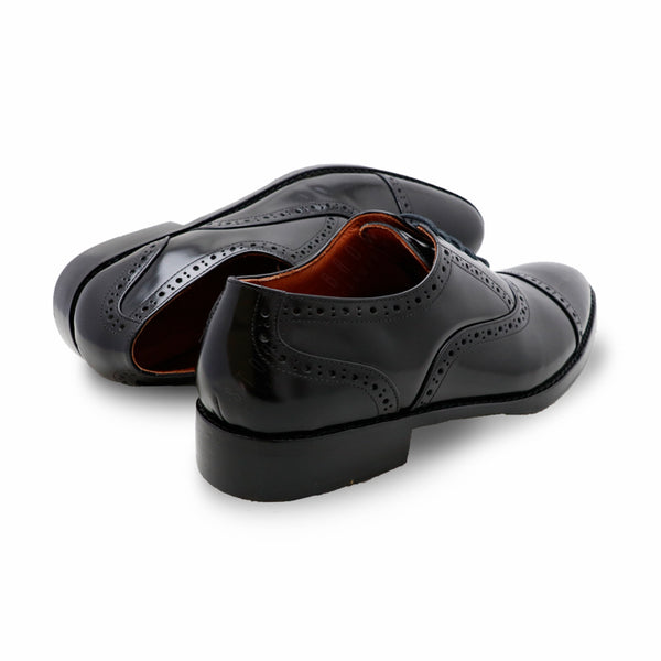 MR.FERGUSON SEMI-BROGUE European Brush Off Clear Matte Black - Assembly Artisans Co.,Ltd.