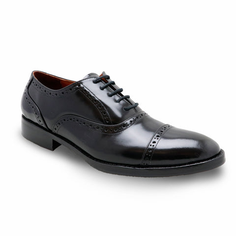 MR.FERGUSON SEMI-BROGUE European Brush Off Clear Matte Black - Assembly Artisans Co.,Ltd.