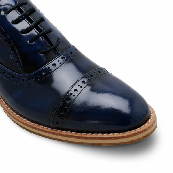 MR.FERGUSON SEMI-BROGUE European Brush Off Bezel Blue - Assembly Artisans Co.,Ltd.