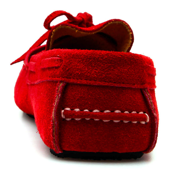 Casualist Lace Leather Loafer Suede Ruby Red - Assembly Artisans Co.,Ltd.