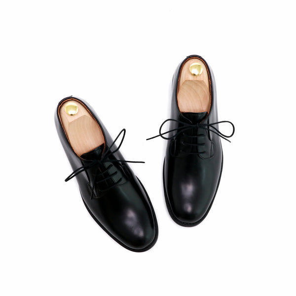THE RULER PLAIN TOE BLUCHER MATTE BLACK - Assembly Artisans Co.,Ltd.