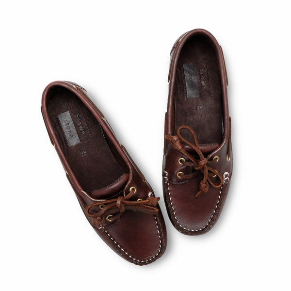 The Sailor's Boat Shoes - Oil Leather Brandy Brown - Assembly Artisans Co.,Ltd.
