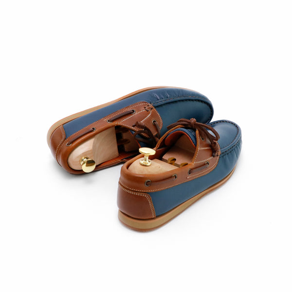 The Punter's Boat Shoes - Navy and Beige - Assembly Artisans Co.,Ltd.