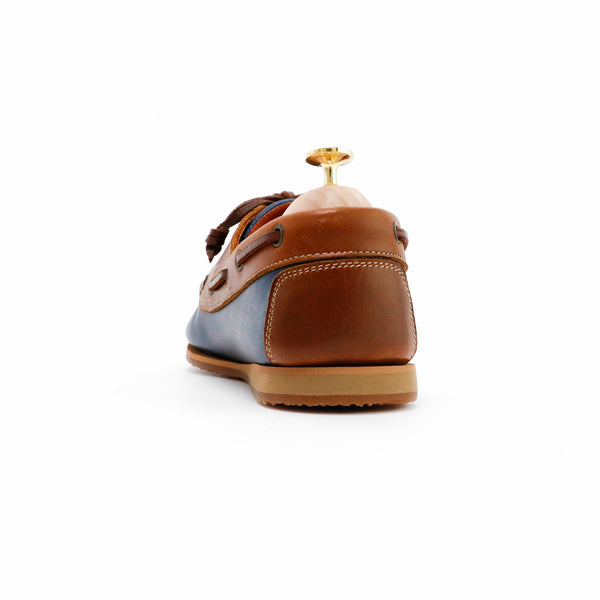 The Punter's Boat Shoes - Navy and Beige - Assembly Artisans Co.,Ltd.
