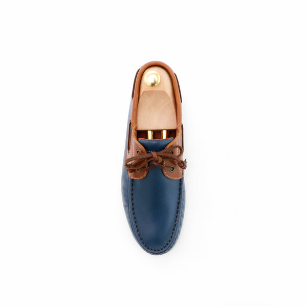 The Punter's Boat Shoes - Navy and Beige - Assembly Artisans Co.,Ltd.