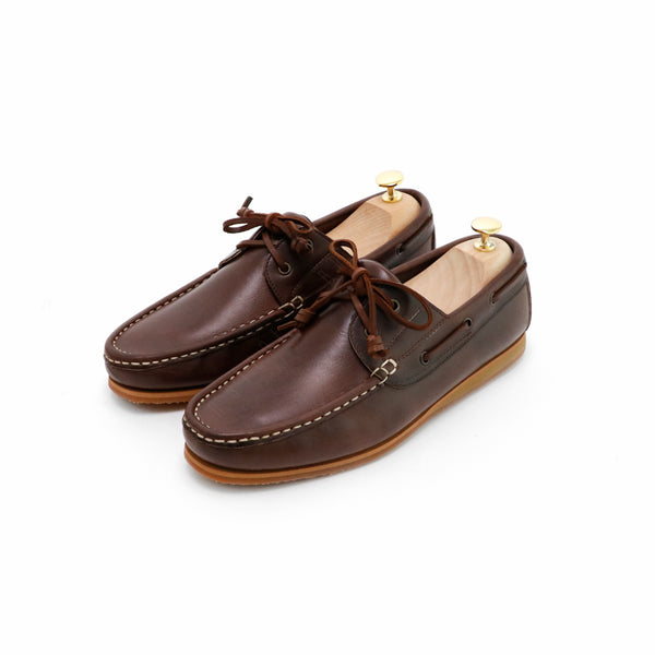 The Punter's Boat Shoes - Oil Leather Brandy Brown - Assembly Artisans Co.,Ltd.