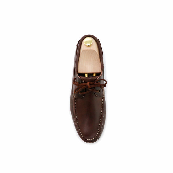 The Punter's Boat Shoes - Oil Leather Brandy Brown - Assembly Artisans Co.,Ltd.