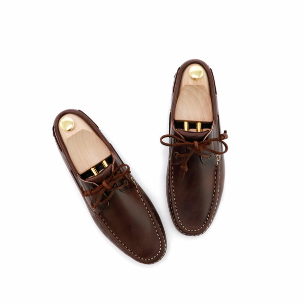 The Punter's Boat Shoes - Oil Leather Brandy Brown - Assembly Artisans Co.,Ltd.