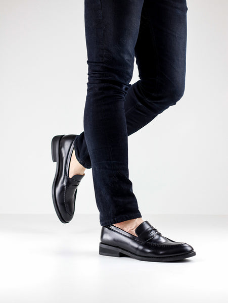 PENNY LOAFERS MOC TOE MATTE BLACK - Assembly Artisans Co.,Ltd.