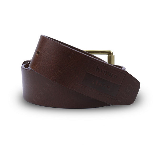 Full Grain Genuine Leather Belt - Milano Tan Belt Solid Brass Roller Buckle - Assembly Artisans Co.,Ltd.