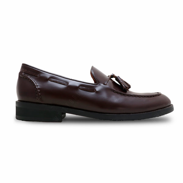 VELVET TASSEL LOAFERS MOC TOE MATTE BROWN - Assembly Artisans Co.,Ltd.
