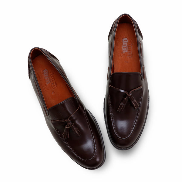 VELVET TASSEL LOAFERS MOC TOE MATTE BROWN - Assembly Artisans Co.,Ltd.