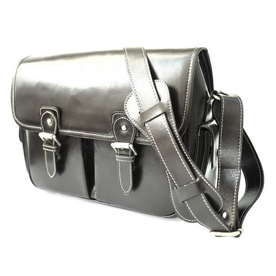 Brown Stone Leather Bag Flexi Satchel Dark - Brown - Assembly Artisans Co.,Ltd.