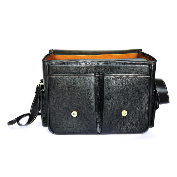 Brown Stone Leather Bag Flexi Satchel Medium - Black - Assembly Artisans Co.,Ltd.