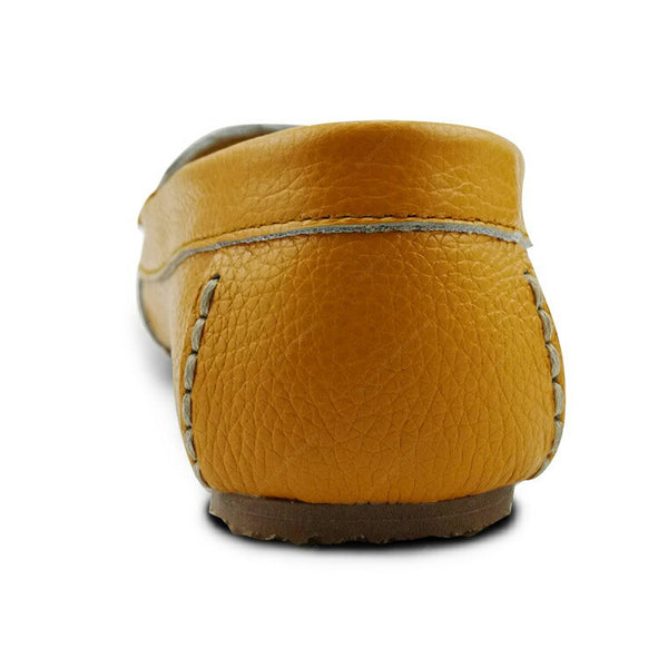 Leather Moccasin Wrinkle Soft Mustard Yellow - Assembly Artisans Co.,Ltd.