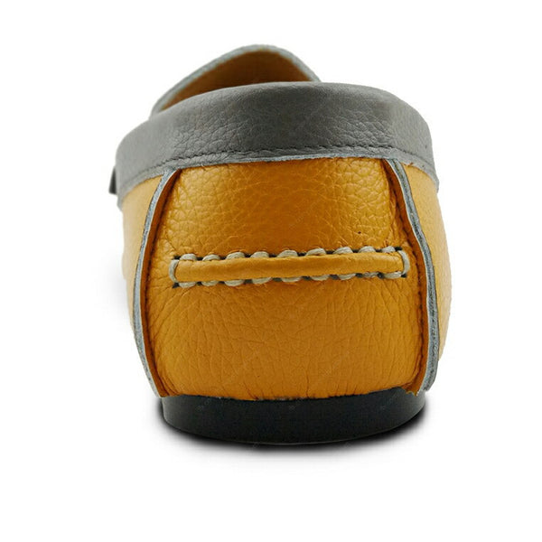 Bicolor Leather Loafer Mustard Stone - Assembly Artisans Co.,Ltd.