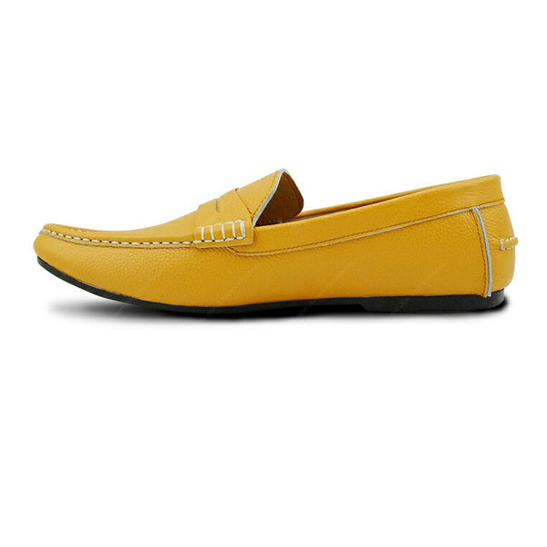Penny Loafer Wrinkle Soft Leather Mustard Yellow - Assembly Artisans Co.,Ltd.
