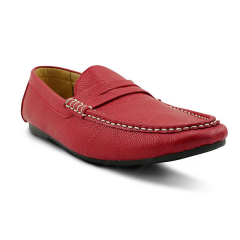 Penny Loafer Wrinkle Soft Leather Cherry Red - Assembly Artisans Co.,Ltd.