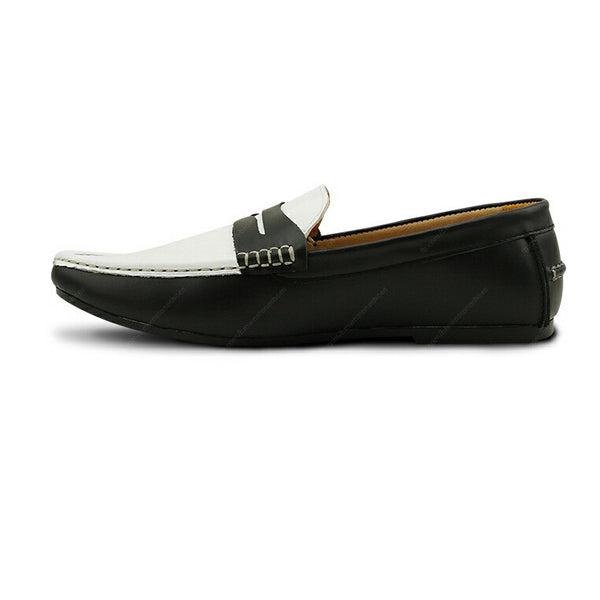 Gentle Leather Loafer Black and White - Assembly Artisans Co.,Ltd.