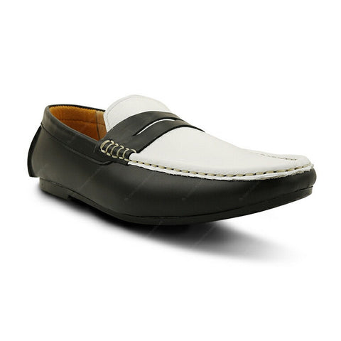 Gentle Leather Loafer Black and White - Assembly Artisans Co.,Ltd.