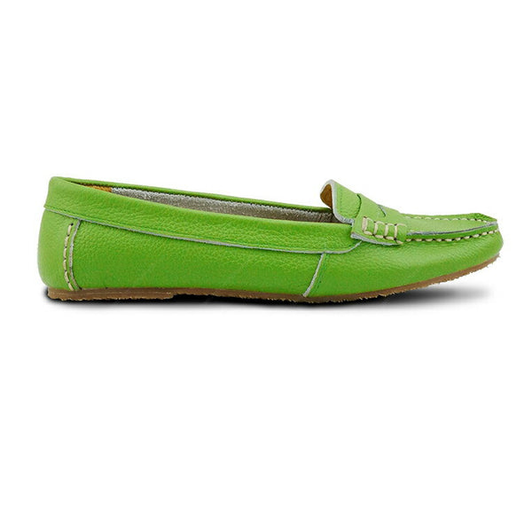 Leather Moccasin Wrinkle Soft Pomelo Green - Assembly Artisans Co.,Ltd.