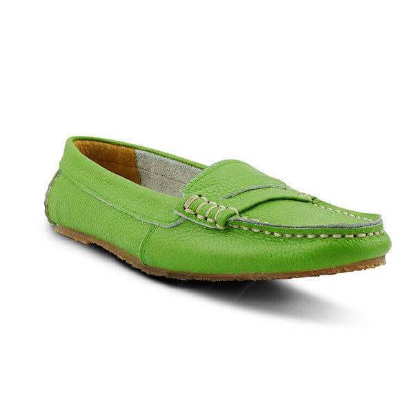 Leather Moccasin Wrinkle Soft Pomelo Green - Assembly Artisans Co.,Ltd.