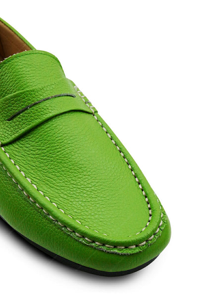 Penny Loafer Wrinkle Soft Leather Pomelo Green - Assembly Artisans Co.,Ltd.