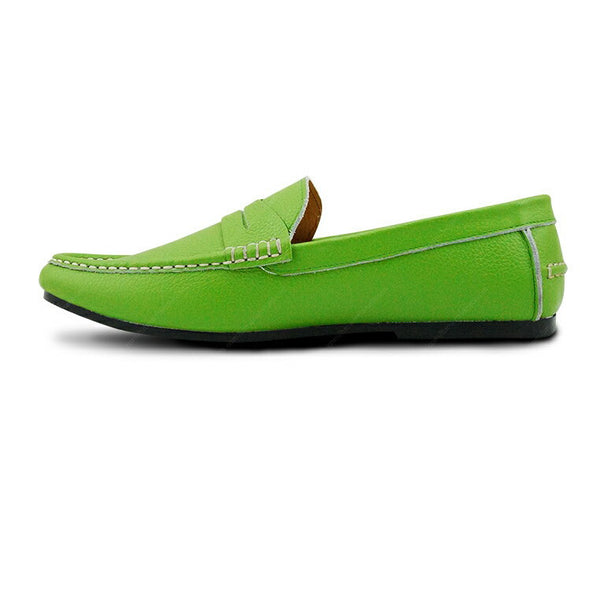 Penny Loafer Wrinkle Soft Leather Pomelo Green - Assembly Artisans Co.,Ltd.
