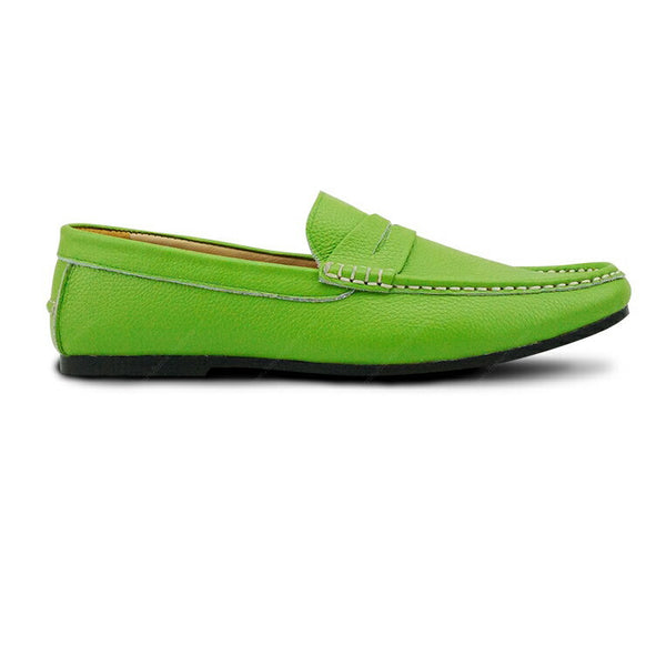 Penny Loafer Wrinkle Soft Leather Pomelo Green - Assembly Artisans Co.,Ltd.