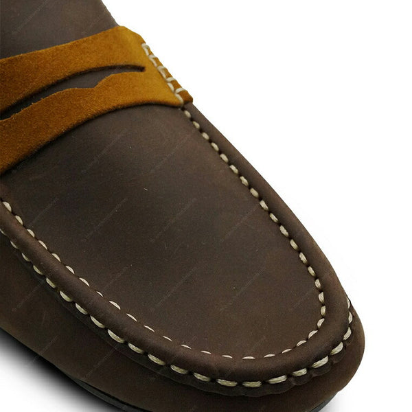 Bicolor Leather Loafer Nubuck and Tan - Assembly Artisans Co.,Ltd.