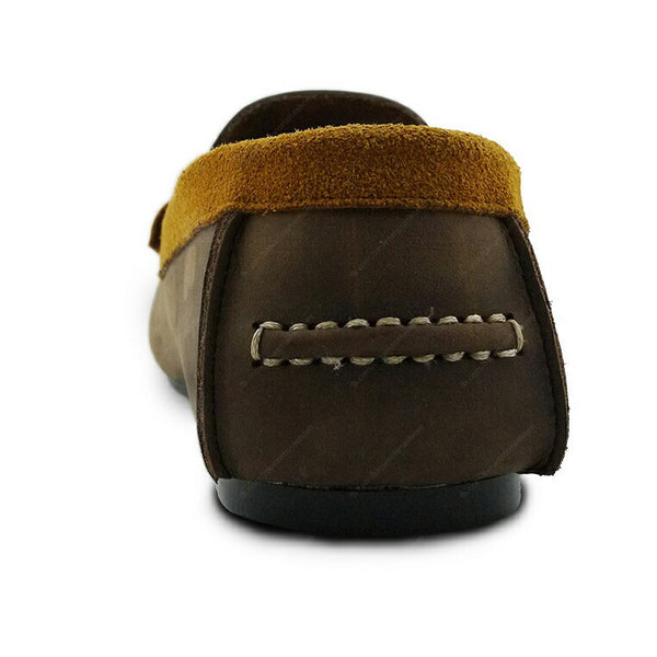 Bicolor Leather Loafer Nubuck and Tan - Assembly Artisans Co.,Ltd.