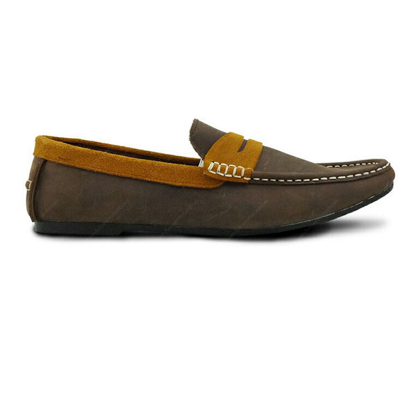 Bicolor Leather Loafer Nubuck and Tan - Assembly Artisans Co.,Ltd.