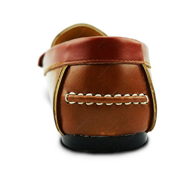 Bicolor Leather Loafer Beige and Tan - Assembly Artisans Co.,Ltd.