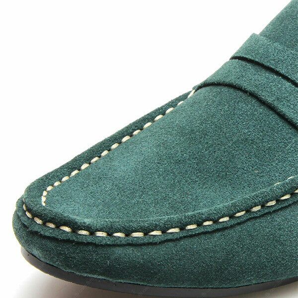 Penny Leather Loafer Suede Green Duck Head - Assembly Artisans Co.,Ltd.