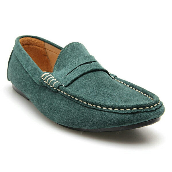 Penny Leather Loafer Suede Green Duck Head - Assembly Artisans Co.,Ltd.