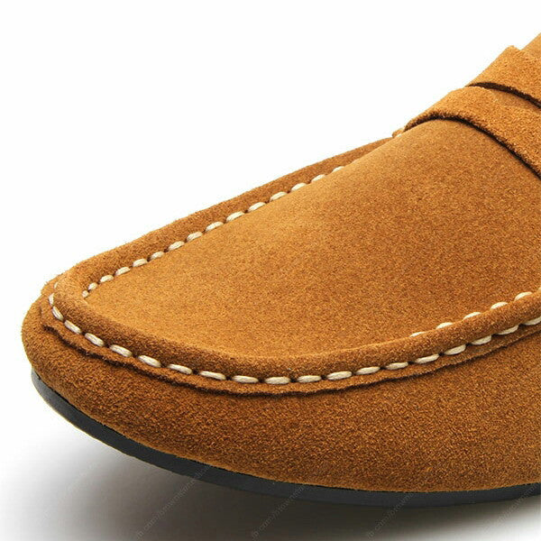 Penny Leather Loafer Suede Tan - Assembly Artisans Co.,Ltd.