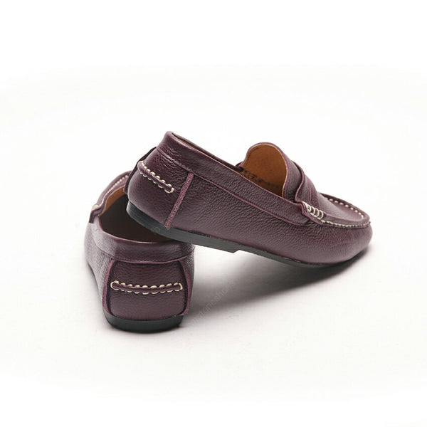 Penny Loafer Wrinkle Soft Leather Purple Passion - Assembly Artisans Co.,Ltd.