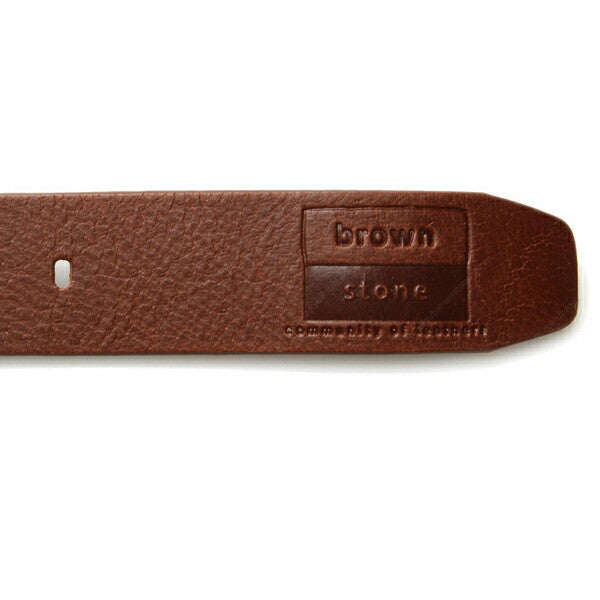 Full Grain Genuine Leather Belt - Milano PAM (Brass Buckle) - Brown - Assembly Artisans Co.,Ltd.
