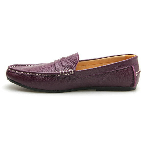 Penny Loafer Wrinkle Soft Leather Purple Passion - Assembly Artisans Co.,Ltd.