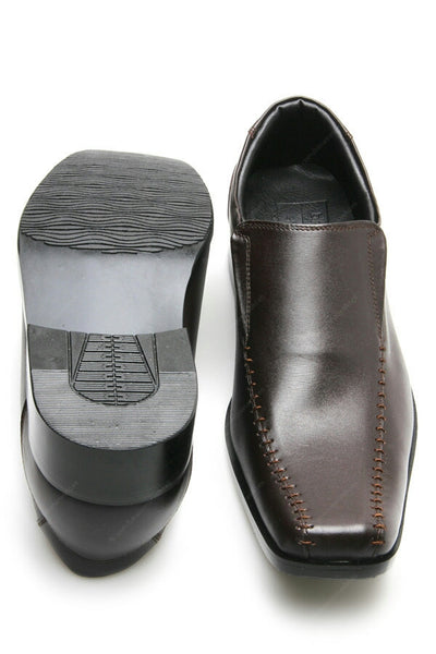 Leather Shoes City Oxford Executive Flat Thread Dark Brown - Assembly Artisans Co.,Ltd.