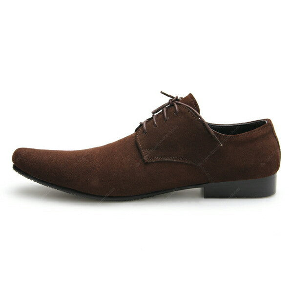 Leather Shoes Clever Suede Dark Brown - Assembly Artisans Co.,Ltd.