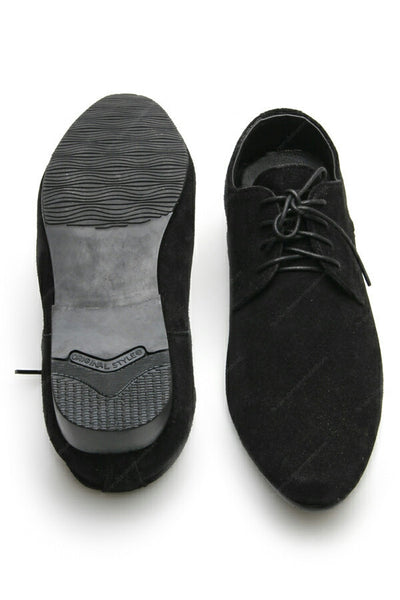 Leather Shoes Clever Suede Black - Assembly Artisans Co.,Ltd.
